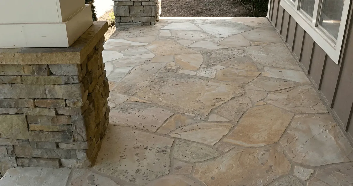 House entrance with professionally installed stone flooring in Myrtle Beach SC